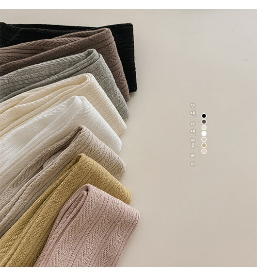 Leggings Infantiles con Patrón de Trigo y Color Sólido - Image 18