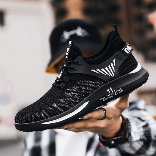 Zapatos Deportivos Casuales Talla Grande con Tejido Transpirable y Punta Redonda para Hombre - Image 17
