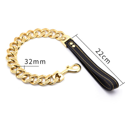 Correa de Acero Inoxidable Titanio para Perros - Cadena Resistente y Segura - Image 11