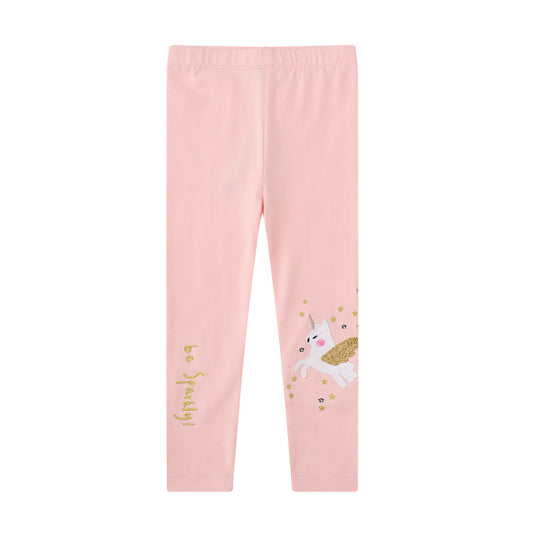 Leggings Infantiles Europeos con Bordado - Ajuste Slim para Niñas