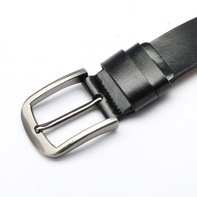 Cinturón de Cuero para Hombre con Hebilla Retro Pin - Estilo Explosivo - Image 16