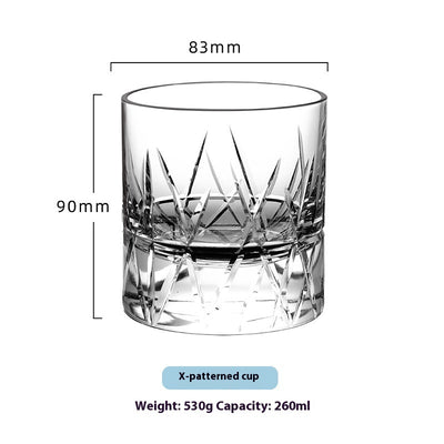 Vaso de Whiskey de Cristal Tallado a Mano - Diseño Lujo Ligero con Boca Ancha - Image 9