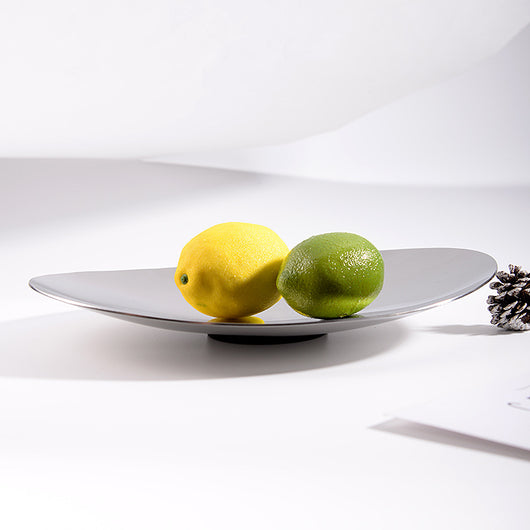 Plato Frutero de Acero Inoxidable con Diseño Decorativo - Image 2