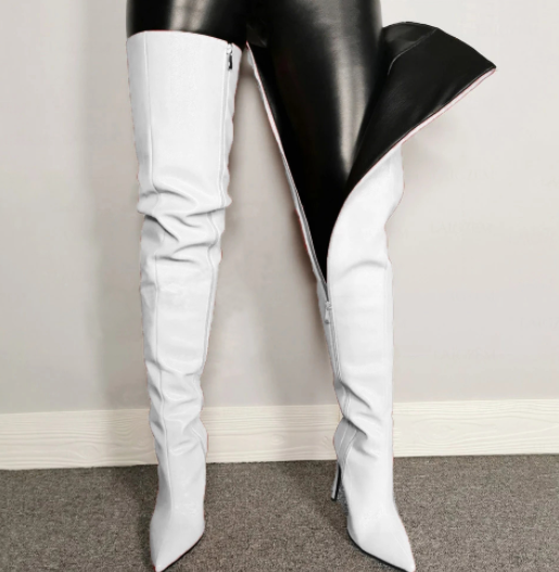 Botas Altas para Mujer con Tacón Stiletto y Cremallera Lateral - Image 11