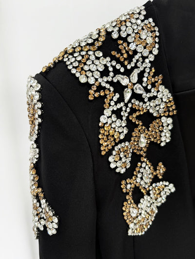 Traje Elegante con Blazer de Strass y Pantalón Dividido - Image 7