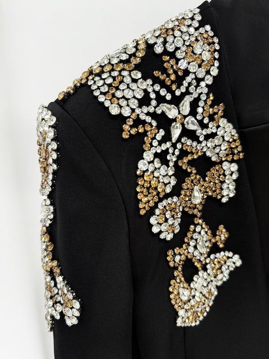 Traje Elegante con Blazer de Strass y Pantalón Dividido - Image 7