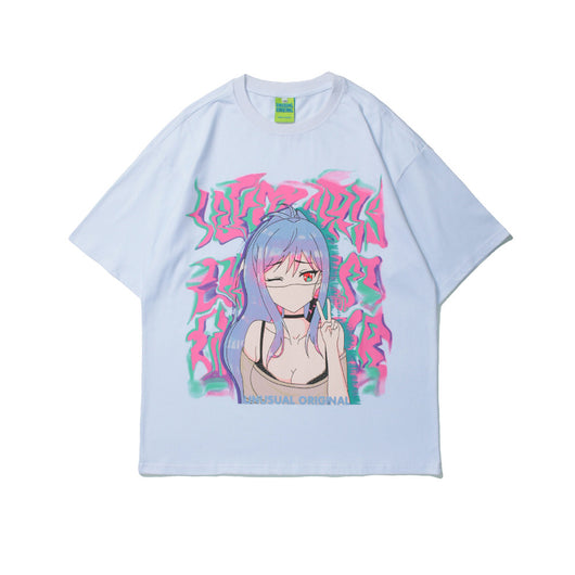 Camiseta de Pareja Cuello Redondo Manga Corta Estilo Urbano - Image 26