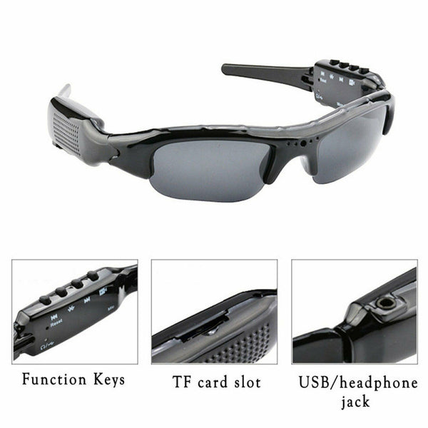 Gafas de Sol Deportivas con Cámara HD 1080P y Lentes Polarizadas