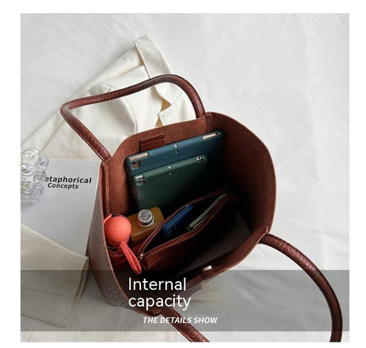 Bolso Tote Estilo Western de Cuero Suave con Textura Avanzada - Gran Capacidad - Image 10