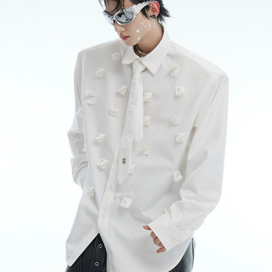 Cardigan Suelto Acolchado con Detalles de Perlas para Hombre - Image 5