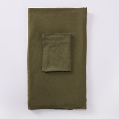 Black minimalist modal bottom hat integrated scarf, folded neatly on a white background. - Image 34