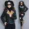 Chaqueta de Cuero con Pelaje de Oveja Gruesa para Mujer - Abrigo Premium Talla Grande