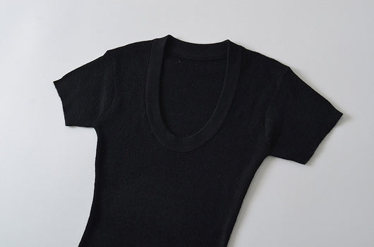 Blusa Ajustada de Lana Estilo Europeo - Cuello Redondo Liso y Elástico - Image 12