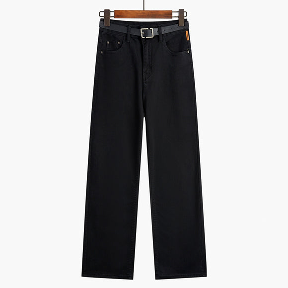 Jeans Rectos de Cintura Alta Holgados para Mujer