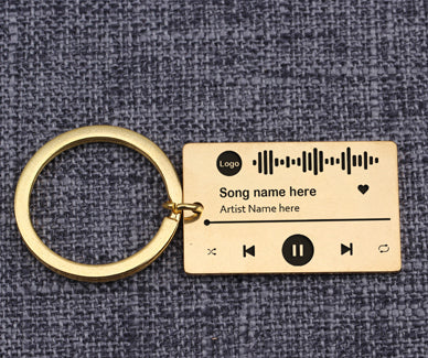 Llavero Personalizado con Código de Música Escaneable en Acero Inoxidable - Image 19
