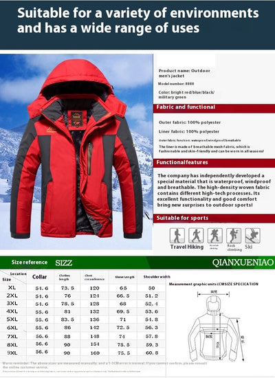 Chaqueta Táctica de Invierno para Hombre Tallas Grandes con Forro Polar - Image 14