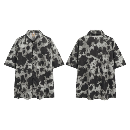 Camisa Retro Estilo Hong Kong Hombre - Manga Corta Suelta Estampada para Verano - Image 6