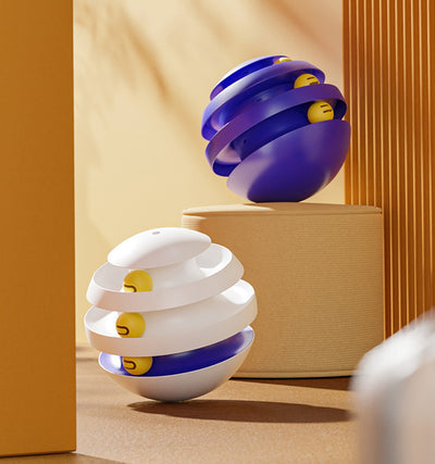 Torre Interactiva para Gatos con Plataforma Giratoria y Pelota - Juguete Entrenamiento Felino - Image 11