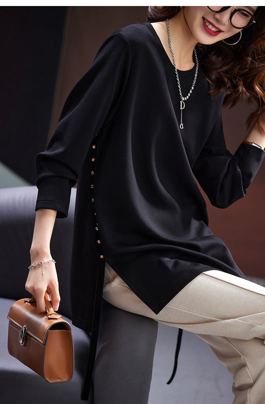 Camiseta Casual Oversize para Mujer Talla Grande - Cuello Redondo - Image 12