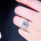Anillo de Compromiso Deslumbrante con Circonita Diamante Completo para Mujer