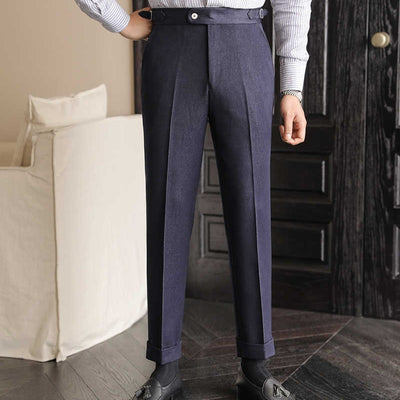 Pantalones de Vestir Elásticos Napolitanos sin Planchado para Hombre - Image 3