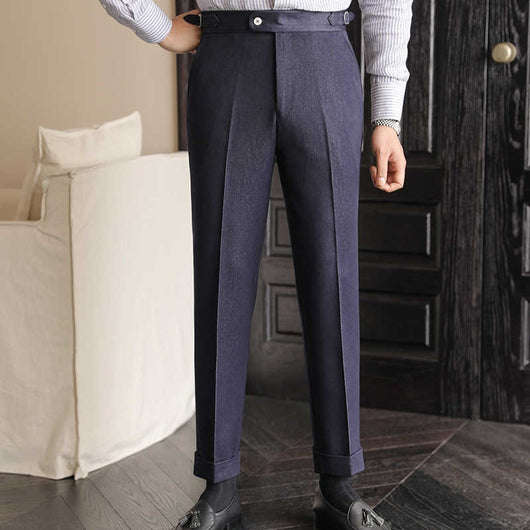 Pantalones de Vestir Elásticos Napolitanos sin Planchado para Hombre - Image 3