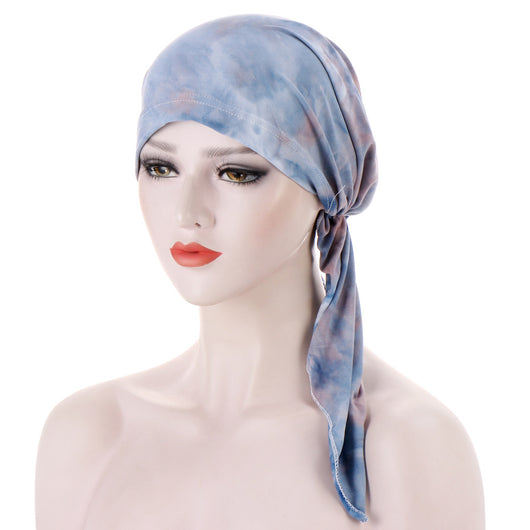 Turbante con Cola Curva y Flores - Gorro Tipo Pullover - Image 22