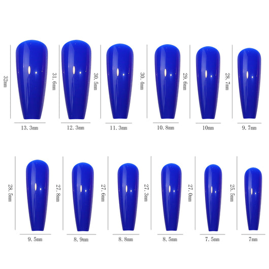 Set de 24 Uñas Postizas Cuadradas Efecto Hielo - Diseño Ballet - Image 19