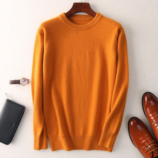 Suéter de Cachemir para Hombre Cuello Redondo Acolchado - Image 25