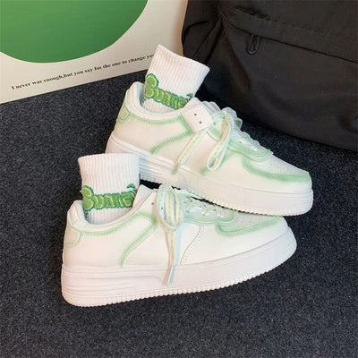Tenis Blancos Bordados Versátiles para Mujer - Image 17