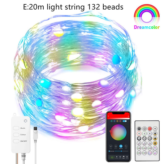 Luces LED Inteligentes Sincronizadas con Música - Guirnalda Dreamcolor para Navidad y Año Nuevo - Image 7