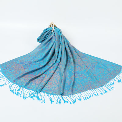 Bufanda Étnica Jacquard con Borlas de Cachemira - Image 33
