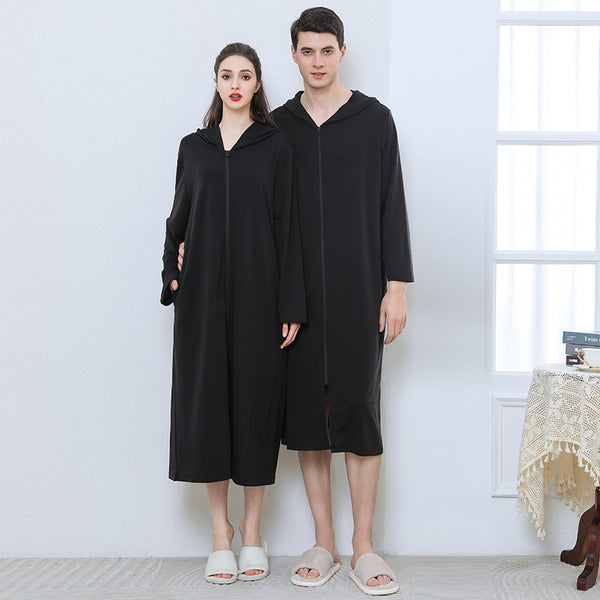 Bata Pijama con Cierre Capucha para Parejas