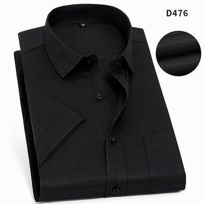 Camisa de Trabajo Manga Corta Hombre Color Sólido - Comodidad y Durabilidad - Image 19