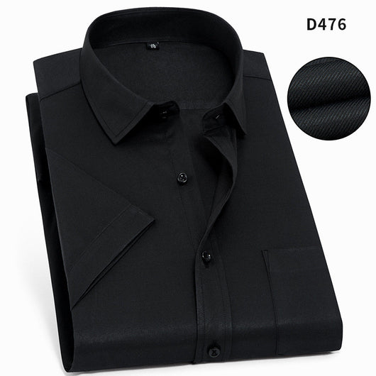 Camisa de Trabajo Manga Corta Hombre Color Sólido - Comodidad y Durabilidad - Image 19