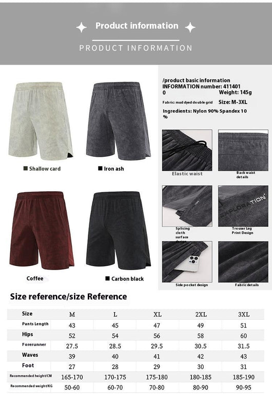 Shorts Deportivos Tie-Dye Ice Silk Transpirables - Pantalones Cortos Running de Secado Rápido - Image 9