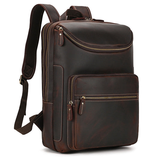 Mochila de Cuero Vintage para Hombre - Piel de Res Auténtica