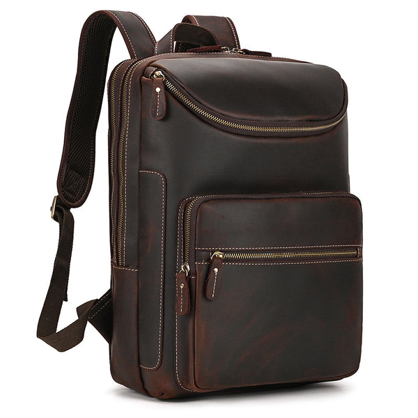 Mochila de Cuero Vintage para Hombre - Piel de Res Auténtica