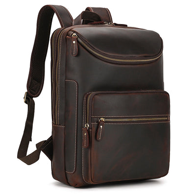 Mochila de Cuero Vintage para Hombre - Piel de Res Auténtica
