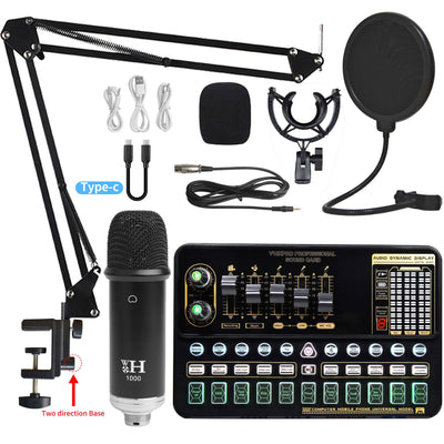 Kit de Tarjeta de Sonido para Transmisión en Vivo con Micrófono Condensador - Image 15