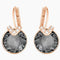 8MM Bella Crystal Earrings Gray Crystal Earrings