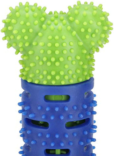 Limpiador Dental Masticable para Perros - Juguete Cepillo de Dientes Azul y Verde - Image 5