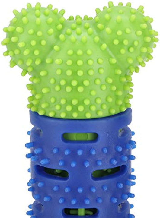 Limpiador Dental Masticable para Perros - Juguete Cepillo de Dientes Azul y Verde - Image 5