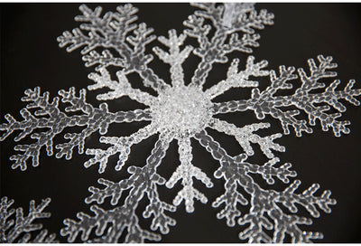 Adornos Navideños de Acrílico Transparente - Copo de Nieve para Árbol de Navidad DIY - Image 13
