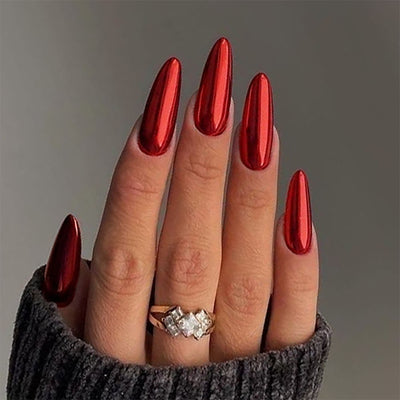 Uñas Postizas de Almendra con Revestimiento Electroplaqueado - Estilo Europeo y Americano - Image 17