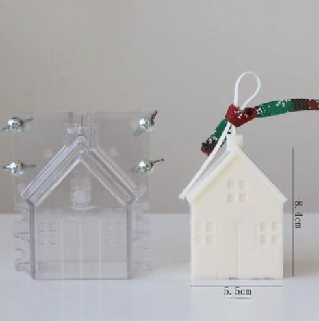 Molde de Vela Plástico Casa Navideña con Reno y Sistema de Fijación - Image 7