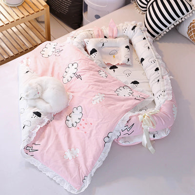 Cuna Portátil Desmontable y Lavable para Bebé con Edredón - Image 17