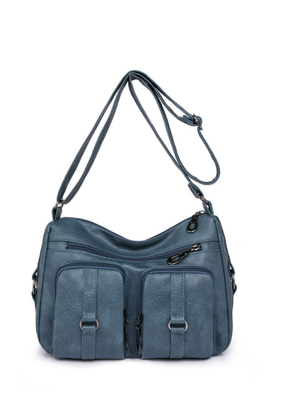 Bolso Bandolera de Cuero PU en Colores Sólidos para Mujer - Image 6