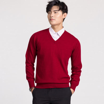 Suéter Holgado de Lana para Hombre - Pullover Casual de Color Sólido - Image 41