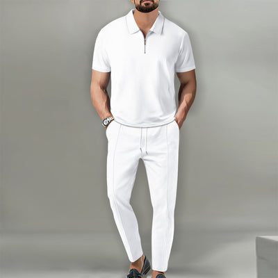 Traje Ejecutivo de Textura Waffle con Solapa Clásica - Diseño Monocromo - Image 5